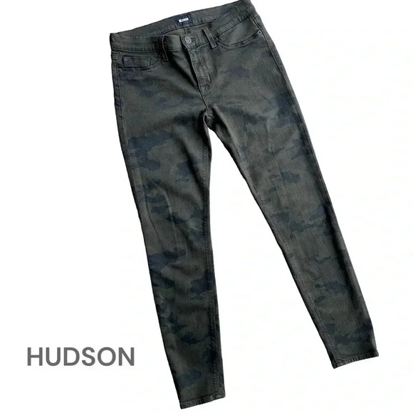 HUDSON | NWOT | KRISTA SUPER SKINNY CAMOUFLAGE JEANS | SIZE: 28 - Picture 1 of 11